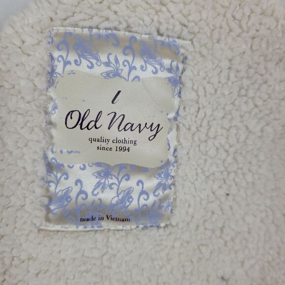 Old Navy Tan Fleece Lined 2-Pocket Button Front Jacket Size L - Picture 8 of 8